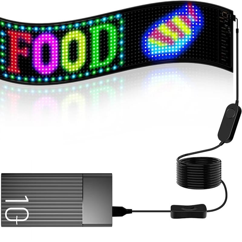 Noahtec Programmable Bluetooth-Controlled 5V LED Store Sign with Custom Text and Animation - IP66 Waterproof for Retail, Automotive, and Hospitality Applications