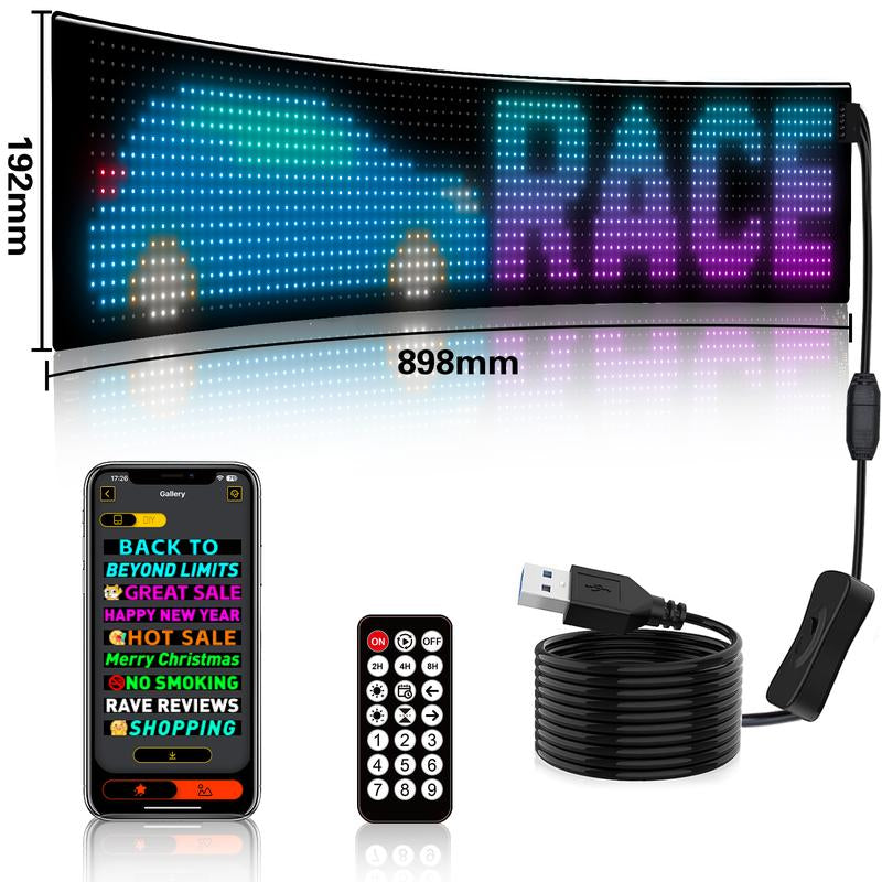 Noahtec Programmable Bluetooth-Controlled 5V LED Store Sign with Custom Text and Animation - IP66 Waterproof for Retail, Automotive, and Hospitality Applications