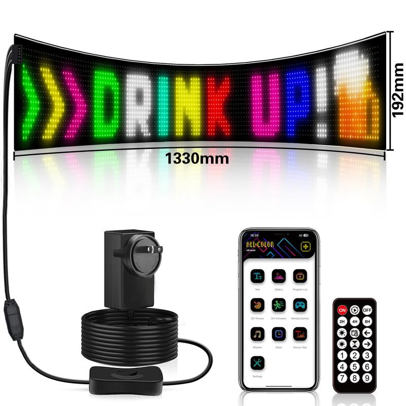 Noahtec Programmable Bluetooth-Controlled 5V LED Store Sign with Custom Text and Animation - IP66 Waterproof for Retail, Automotive, and Hospitality Applications