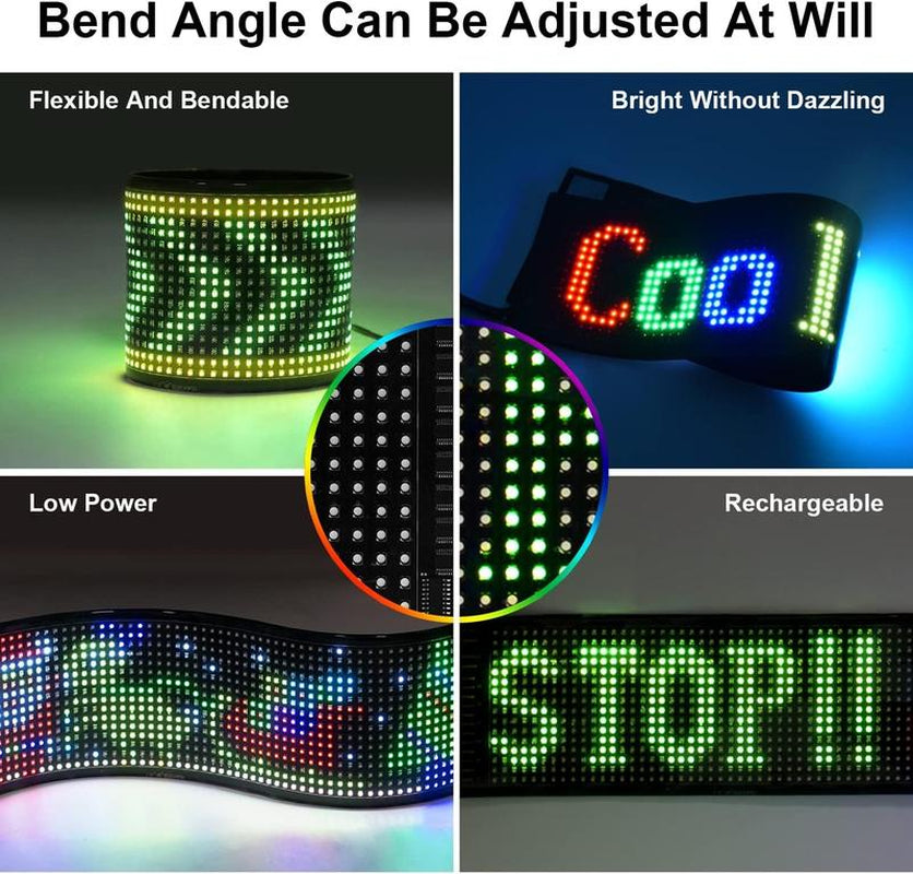 Noahtec Programmable Bluetooth-Controlled 5V LED Store Sign with Custom Text and Animation - IP66 Waterproof for Retail, Automotive, and Hospitality Applications