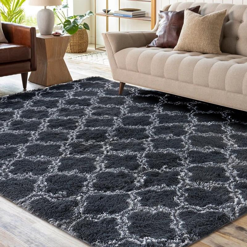 Shag Area Rugs for Bedroom Living Room,Ultra Soft Fluffy Area Rugs for Dorm, Indoor Carpet Nursery Rugs for Kids Room Home Decor, Minimalist Fluffy Rug